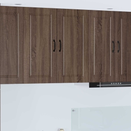 Virtuves Sienas Skapītis Ar Plauktu Brūns Ozols 80 X 31 X 80 Cm Vidaxl