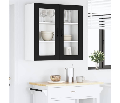 Virtuves Sienas Skapītis Ar Plauktu Melna 80 X 31 X 80 Cm Vidaxl