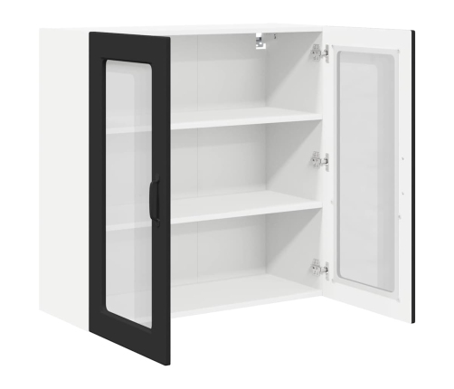 Virtuves Sienas Skapītis Ar Plauktu Melna 80 X 31 X 80 Cm Vidaxl