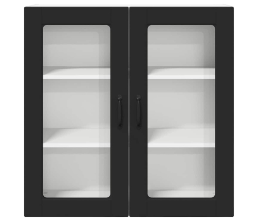 Virtuves Sienas Skapītis Ar Plauktu Melna 80 X 31 X 80 Cm Vidaxl