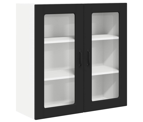 Virtuves Sienas Skapītis Ar Plauktu Melna 80 X 31 X 80 Cm Vidaxl