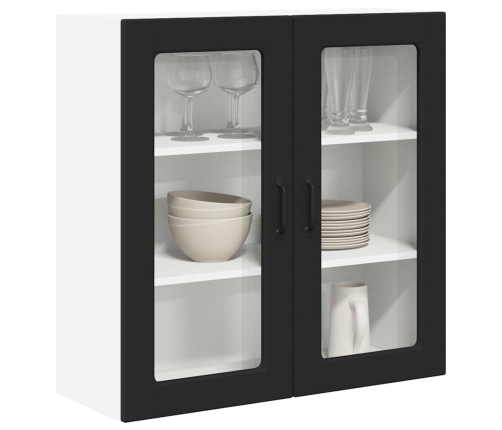 Virtuves Sienas Skapītis Ar Plauktu Melna 80 X 31 X 80 Cm Vidaxl