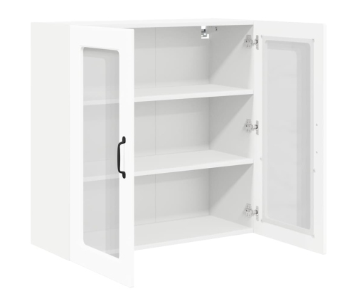 Virtuves Sienas Skapītis Ar Plauktu Augsta Spīduma Baltā Krāsa Vidaxl