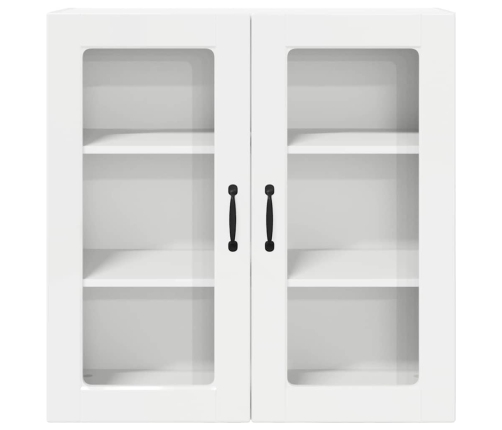 Virtuves Sienas Skapītis Ar Plauktu Augsta Spīduma Baltā Krāsa Vidaxl