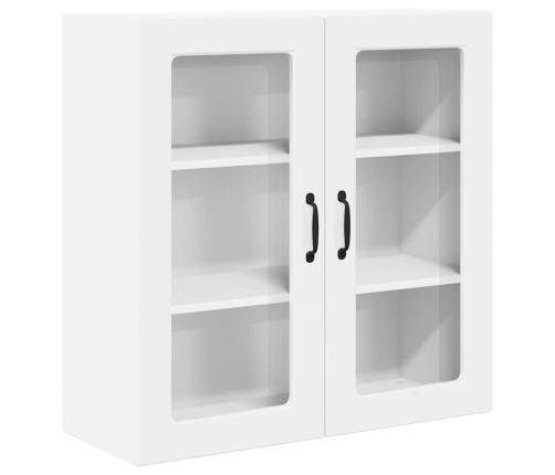 Virtuves Sienas Skapītis Ar Plauktu Augsta Spīduma Baltā Krāsa Vidaxl