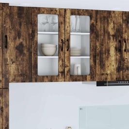 Virtuves Sienas Skapītis Ar Durvīm Dūmaka Ozols 80 X 31 X 80 Cm Vidaxl