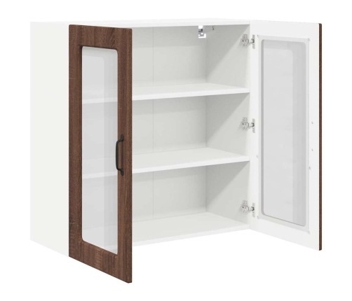 Virtuves Sienas Skapītis Ar Plauktu Brūns Ozols 80 X 31 X 80 Cm Vidaxl