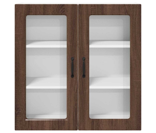 Virtuves Sienas Skapītis Ar Plauktu Brūns Ozols 80 X 31 X 80 Cm Vidaxl