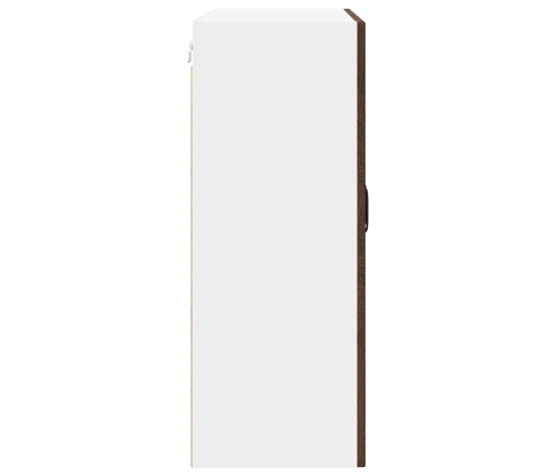 Virtuves Sienas Skapītis Ar Plauktu Brūns Ozols 80 X 31 X 80 Cm Vidaxl