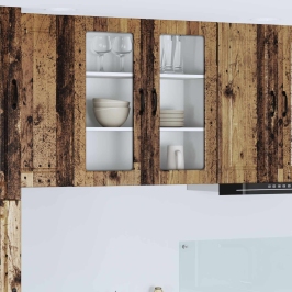 Virtuves Sienas Skapītis Ar Plauktu Vecs Koks 80 X 31 X 80 Cm Vidaxl