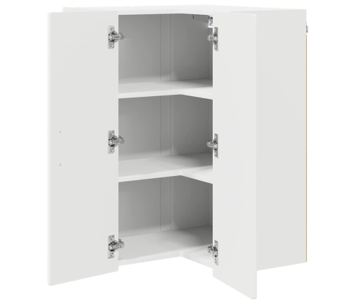 Virtuves Sienas Skapītis Ar Plauktu Balts 57 X 57 X 80 Cm Vidaxl