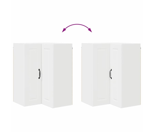 Virtuves Sienas Skapītis Ar Plauktu Balts 57 X 57 X 80 Cm Vidaxl