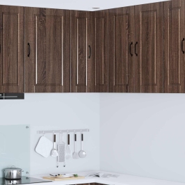 Virtuves Sienas Skapītis Ar Plauktu Brūns Ozols 57 X 57 X 80 Cm Vidaxl