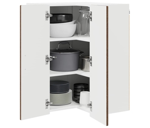 Virtuves Sienas Skapītis Ar Plauktu Brūns Ozols 57 X 57 X 80 Cm Vidaxl