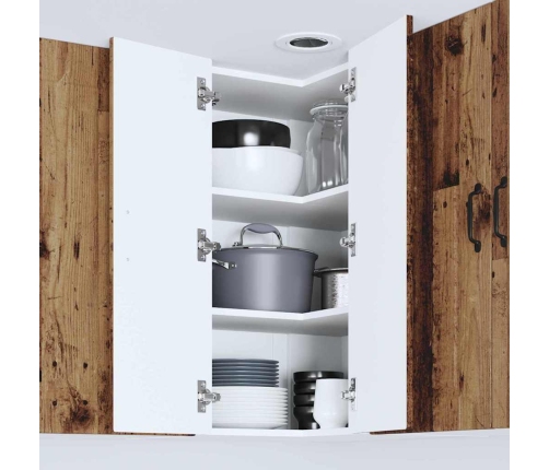 Virtuves Sienas Skapītis Ar Plauktu Vecs Koks 57 X 57 X 80 Cm Vidaxl