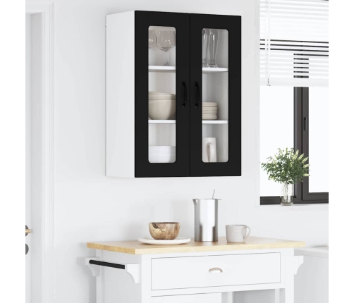 Virtuves Sienas Skapītis Ar Plauktu Melna 60 X 31 X 80 Cm Vidaxl