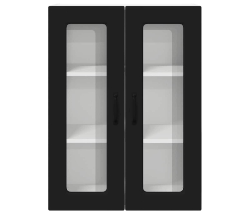 Virtuves Sienas Skapītis Ar Plauktu Melna 60 X 31 X 80 Cm Vidaxl