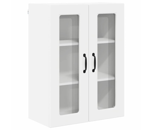 Virtuves Sienas Skapītis Ar Plauktu Augsta Spīduma Baltā Krāsa Vidaxl