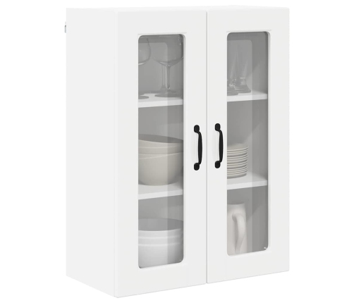 Virtuves Sienas Skapītis Ar Plauktu Augsta Spīduma Baltā Krāsa Vidaxl