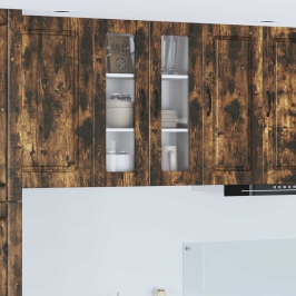 Virtuves Sienas Skapītis Ar Durvīm Dūmaka Ozols 60 X 31 X 80 Cm Vidaxl