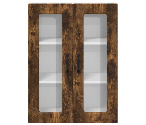 Virtuves Sienas Skapītis Ar Durvīm Dūmaka Ozols 60 X 31 X 80 Cm Vidaxl