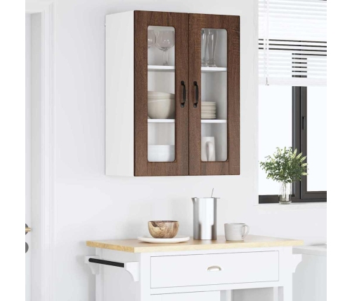 Virtuves Sienas Skapītis Ar Plauktu Brūns Ozols 60 X 31 X 80 Cm Vidaxl