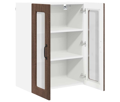 Virtuves Sienas Skapītis Ar Plauktu Brūns Ozols 60 X 31 X 80 Cm Vidaxl