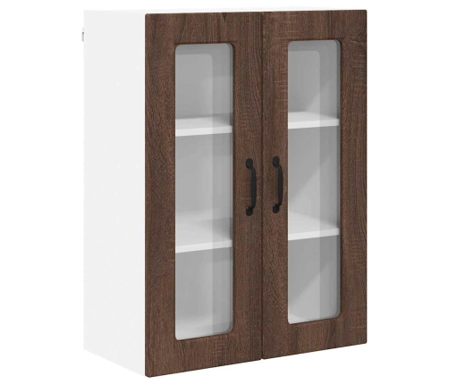 Virtuves Sienas Skapītis Ar Plauktu Brūns Ozols 60 X 31 X 80 Cm Vidaxl