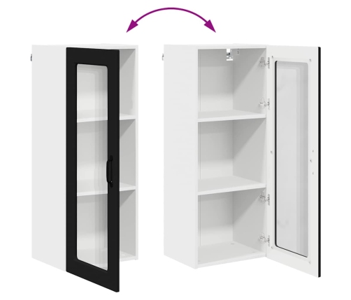 Virtuves Sienas Skapītis Ar Plauktu Melna 40 X 31 X 100 Cm Vidaxl