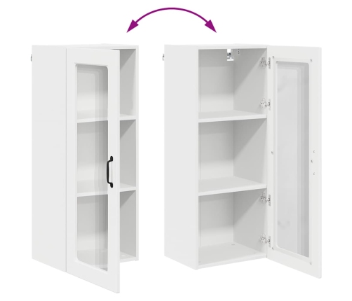 Virtuves Sienas Skapītis Ar Plauktu Augsta Spīduma Baltā Krāsa Vidaxl