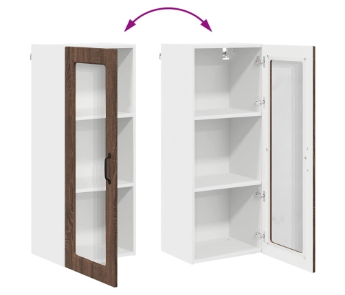 Virtuves Sienas Skapītis Ar Durvīm Brūns Ozols 40 X 31 X 100 Cm Vidaxl