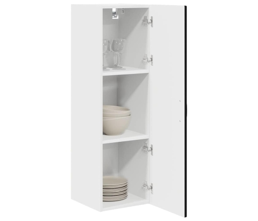 Virtuves Sienas Skapītis Ar Plauktu Melna 30 X 31 X 100 Cm Vidaxl