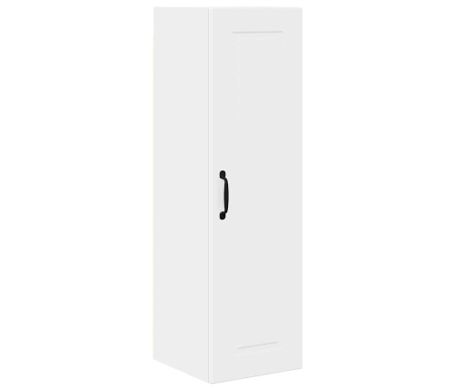 Virtuves Sienas Skapītis Ar Plauktu Augsta Spīduma Baltā Krāsa Vidaxl