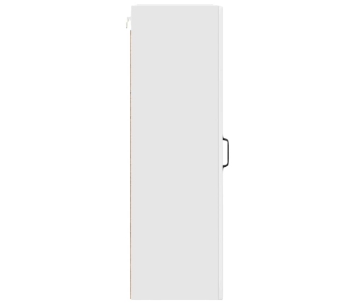 Virtuves Sienas Skapītis Ar Plauktu Augsta Spīduma Baltā Krāsa Vidaxl