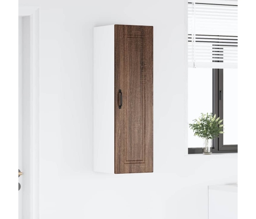 Virtuves Sienas Skapītis Ar Durvīm Brūns Ozols 30 X 31 X 100 Cm Vidaxl