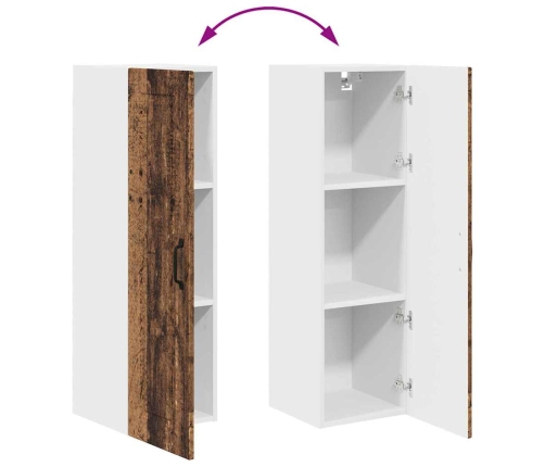 Virtuves Sienas Skapītis Ar Plauktu Vecs Koks 30 X 31 X 100 Cm Vidaxl