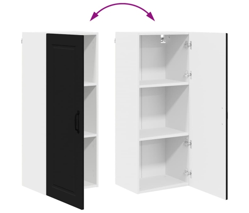 Virtuves Sienas Skapītis Ar Plauktu Melna 40 X 31 X 100 Cm Vidaxl