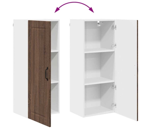 Virtuves Sienas Skapītis Ar Durvīm Brūns Ozols 40 X 31 X 100 Cm Vidaxl