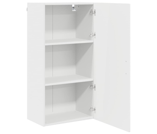 Virtuves Sienas Skapītis Ar Plauktu Augsta Spīduma Baltā Krāsa Vidaxl