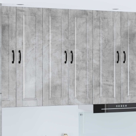 Virtuves Sienas Skapītis Betona Pelēks 60 X 31 X 100 Cm Vidaxl