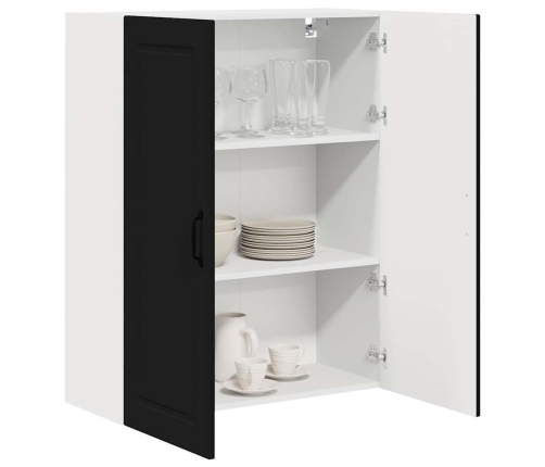 Virtuves Sienas Skapītis Ar Plauktu Melna 80 X 31 X 100 Cm Vidaxl