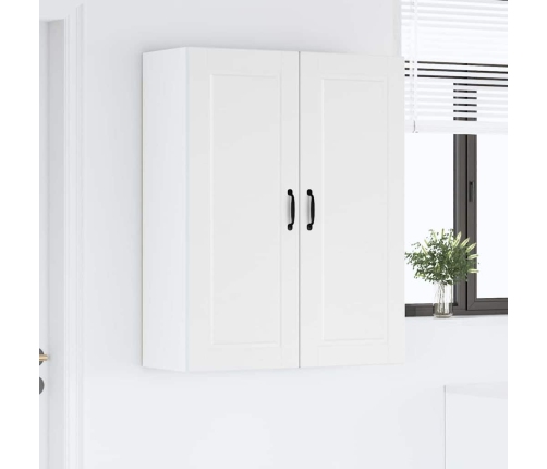 Virtuves Sienas Skapītis Ar Plauktu Augsta Spīduma Baltā Krāsa Vidaxl