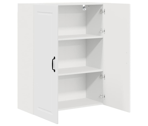 Virtuves Sienas Skapītis Ar Plauktu Augsta Spīduma Baltā Krāsa Vidaxl