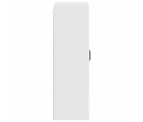 Virtuves Sienas Skapītis Ar Plauktu Augsta Spīduma Baltā Krāsa Vidaxl