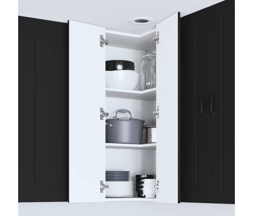 Virtuves Sienas Skapītis Ar Plauktu Melna 57 X 57 X 100 Cm Vidaxl