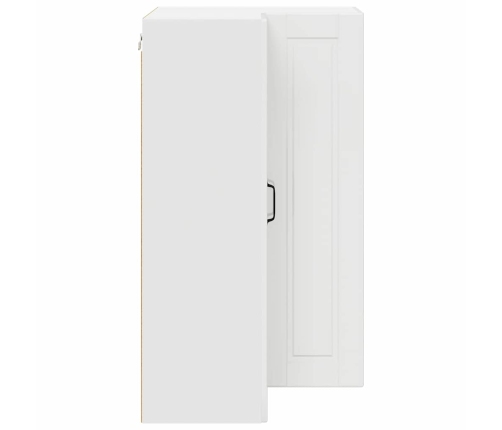 Virtuves Sienas Skapītis Ar Plauktu Augsta Spīduma Baltā Krāsa Vidaxl