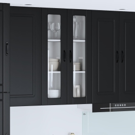 Virtuves Sienas Skapītis Ar Plauktu Melna 60 X 31 X 100 Cm Vidaxl