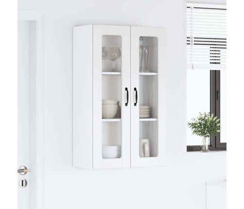 Virtuves Sienas Skapītis Ar Plauktu Augsta Spīduma Baltā Krāsa Vidaxl