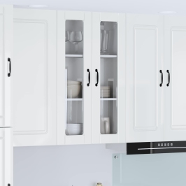 Virtuves Sienas Skapītis Ar Plauktu Augsta Spīduma Baltā Krāsa Vidaxl