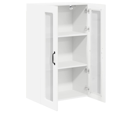 Virtuves Sienas Skapītis Ar Plauktu Augsta Spīduma Baltā Krāsa Vidaxl